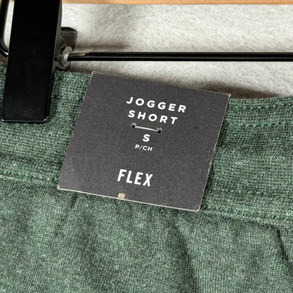 American‎ Eagle Mens Flex Jogger Shorts Heather Green Zip Pocket Small 013-1130